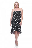 Off-shoulders Polka Dot midi Dress