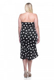 Off-shoulders Polka Dot midi Dress