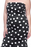 Off-shoulders Polka Dot midi Dress