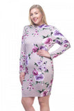 Mock Neck Floral mini Dress