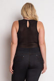Floral Embroidery Mesh Bodysuit-Primetime Looks