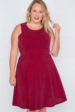 Plus Size Sleeveless A-line Evening Dress1