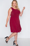 Plus Size Sleeveless A-line Evening Dress1