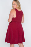 Plus Size Sleeveless A-line Evening Dress1