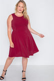 Plus Size Sleeveless A-line Evening Dress1