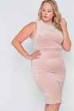 Sleeveless Bodycon Soft Midi Dress
