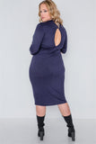 Basic Bodycon 3/4 Sleeve Dress