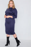 Basic Bodycon 3/4 Sleeve Dress