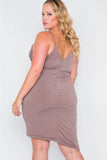 Mocha Tulip-hem Evening Dress-Primetime Looks