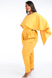 Cape style yellow jumpsuit-Primetime Looks