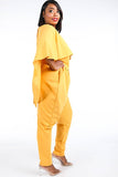 Cape style yellow jumpsuit-Primetime Looks