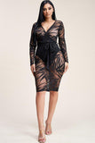 Laila Cross Over Burnout Mesh Midi Dress-Primetime Looks