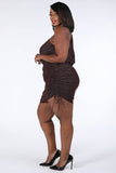One-Shoulder lurex mini dress