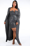 Shawnda dress and cardigan set in silver