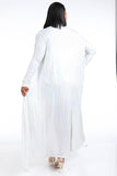 Shawnda dress and cardigan set in white