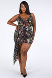 Wavy Pattern Sequin Dress