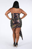 Wavy Pattern Sequin Dress