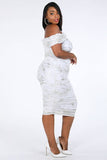Ruched Off Shoulder Dress