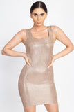 Metallic Glitter Mini Dress