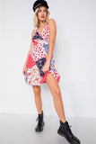 Multi Floral Print Fit & Flare Skater Mini Dress