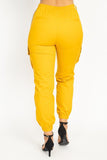 Yellow Twill Jogger Pants