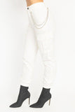 Chain Twill Jogger Pants in white