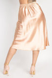 Satin Midi Skirt in colors