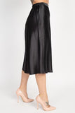 A-line Satin Midi Skirt in colors