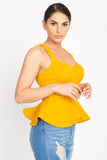 Sweetheart Bustier Peplum Top in yellow