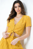 Striped Linen Top in yellow