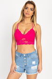 Embroidered Lace Bustier Crop Top