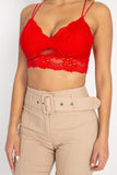 Embroidered Lace Bustier Crop Top