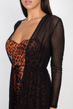 Self Tie Sheer Mesh Duster