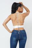 Pearly white Satin strapped Top