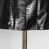 TALISSA faux snakeskin with fluffy sleeves