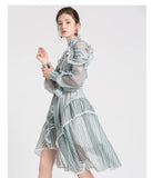 ELOUISE ruffled asymmetric dress