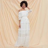 CALLA Lace Ruffled Dress