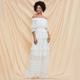 CALLA Lace Ruffled Dress