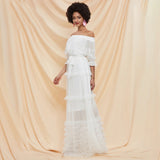 CALLA Lace Ruffled Dress