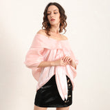 Organza batwing blouse in colors