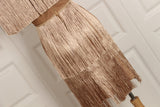 Jelena tasseled mini dress in beige