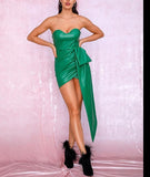 SILVIA bandeau dress in green