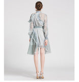 ELOUISE ruffled asymmetric dress