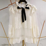 ALICIA bowknot lace blouse