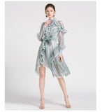 ELOUISE ruffled asymmetric dress
