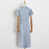 CHIRICO Ruched Midi Dress in colors