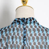 SAPPHIRE hollow out mesh dress