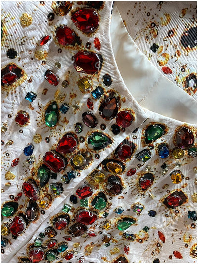 Beaded Jacquard Coat