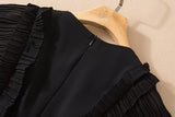 KRIS Mini Dress with Pleated Accents in colors