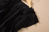 KRIS Mini Dress with Pleated Accents in colors